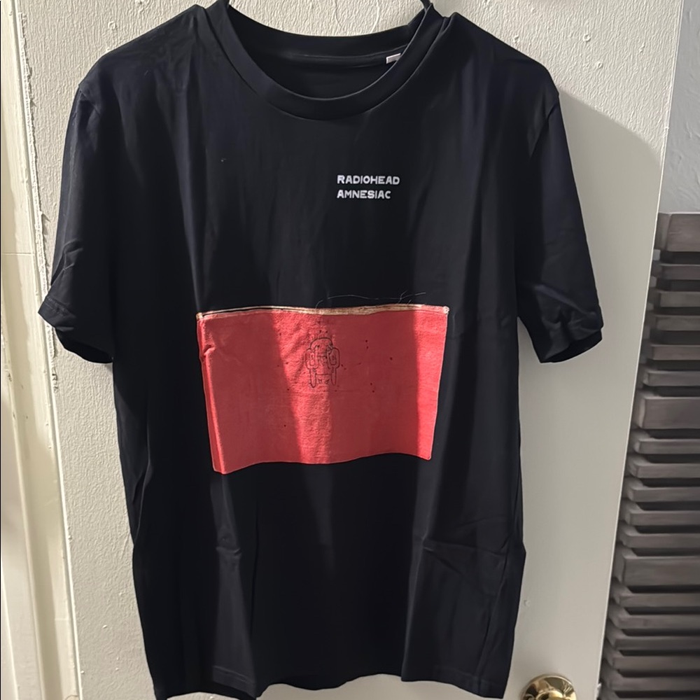Radiohead Black T-Shirt with Red Graphic